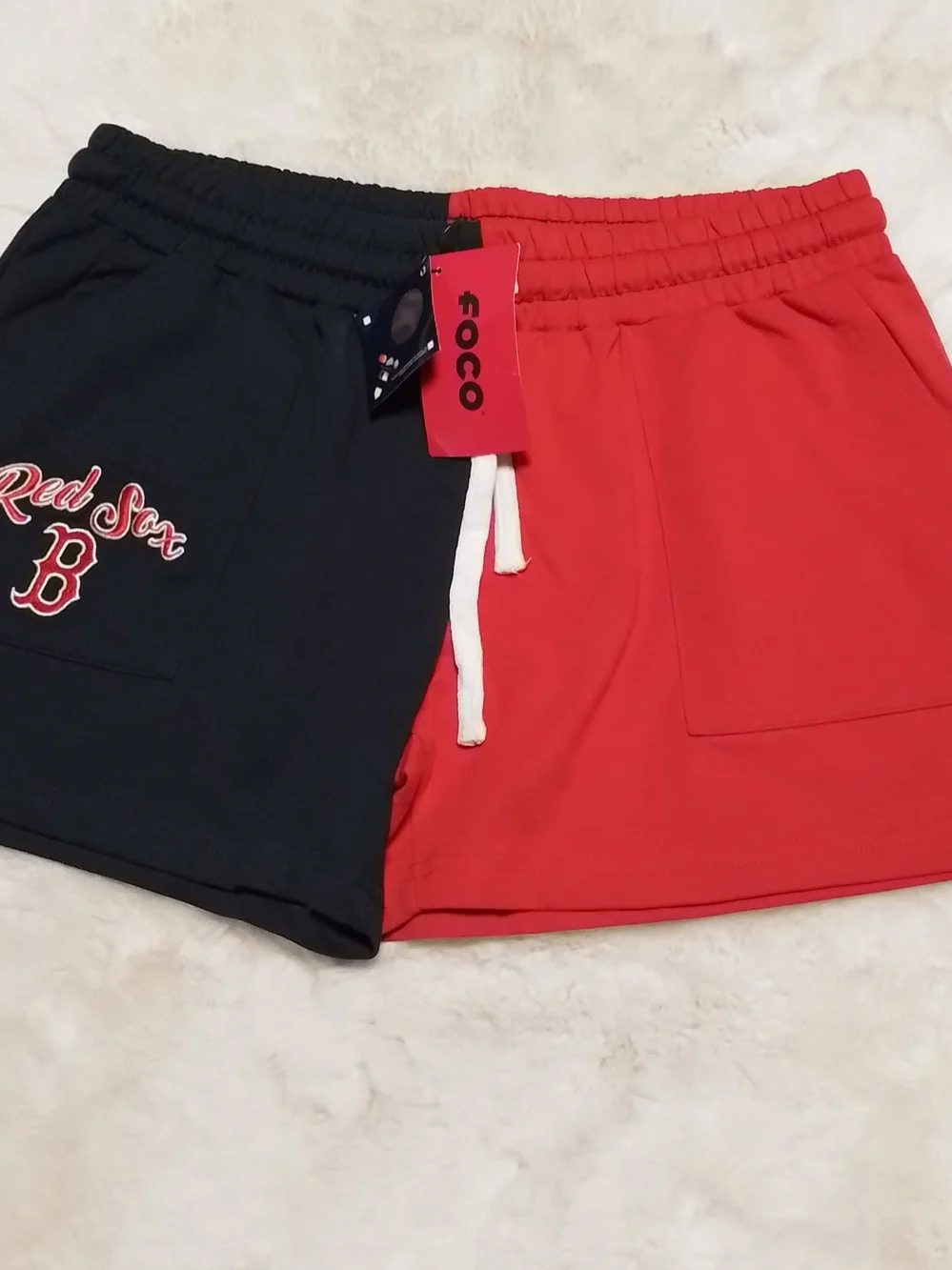 Genuine Merchandise Women’s Boston Red Sox Two-Tone Navy and Red Shorts